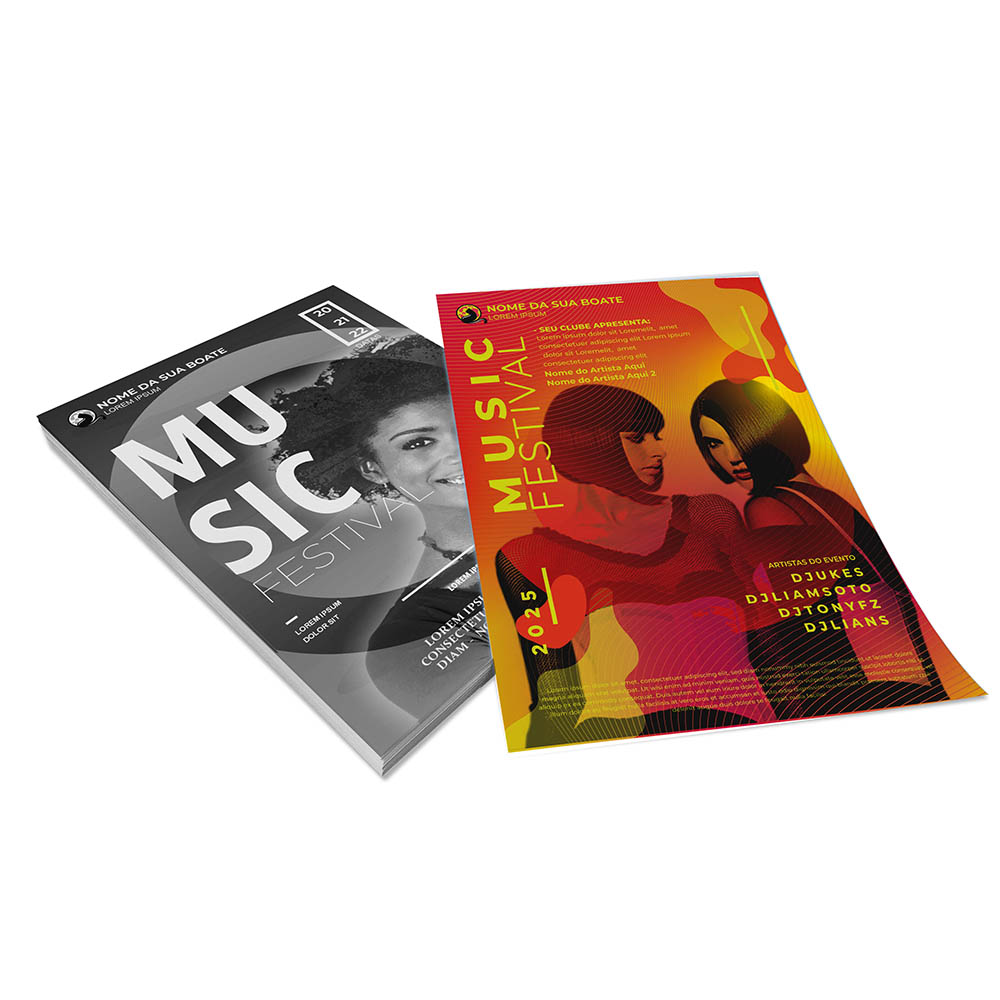 PANFLETOS, FLYERS E FOLHETOS APERGAMINHADO 180G 105X150MM - 4X1 - 500unid - PAP1180C2O