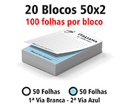 BLOCOS, COMANDAS, RECEITUÁRIOS E TALÕES BLOCOS E TALÕES 50 FOLHAS AP 75G 50X2 210X300MM