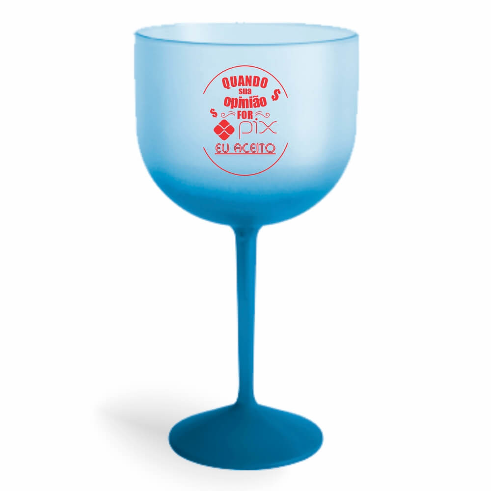 CANECA, COPOS E TAÇAS TAÇAS TAÇAS PLÁSTICAS TAÇA DE GIN 580ML IMPRESSÃO 1 COR DEGRADÊ AZUL