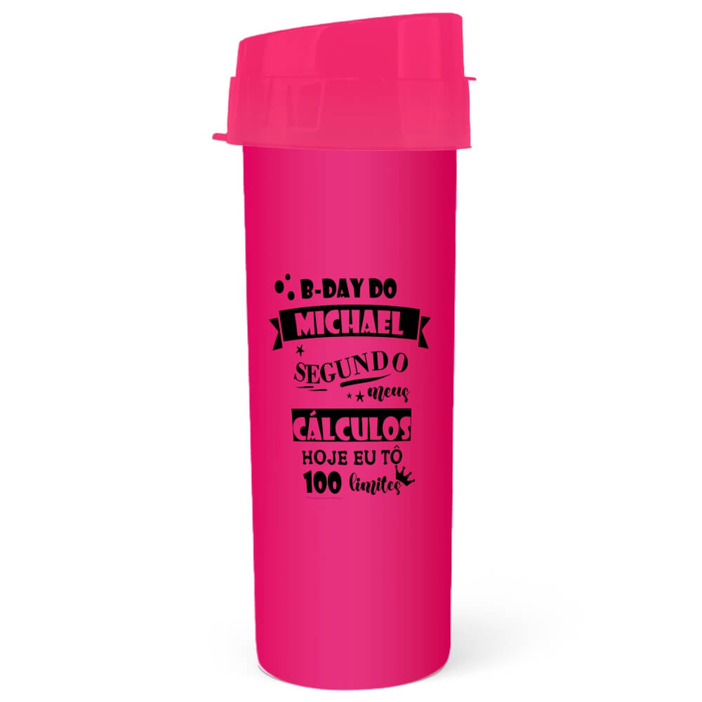 GARRAFAS E SQUEEZES SQUEEZE DE PP MODELO ACQUA BIO 480ML TRANSLÚCIDO ROSA