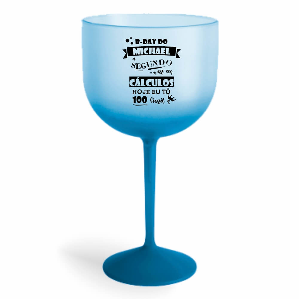 CANECA, COPOS E TAÇAS TAÇAS TAÇAS PLÁSTICAS TAÇA DE GIN 580ML IMPRESSÃO 1 COR DEGRADÊ AZUL